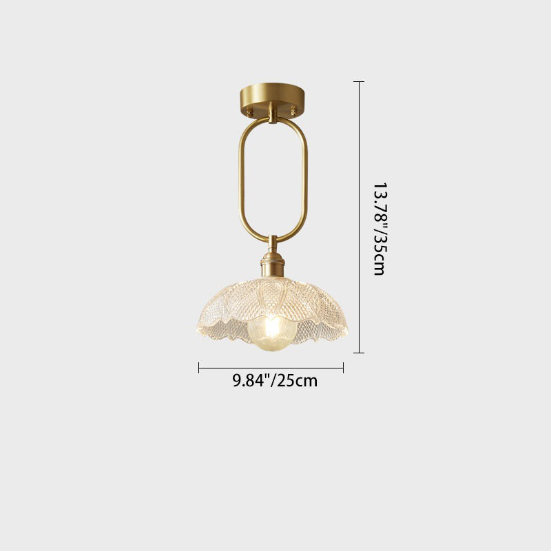 Contemporary Copper Conical Umbrella Ceiling Light — C / 110V-120V For US/CA