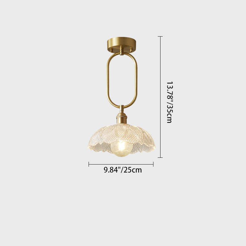 Contemporary Copper Conical Umbrella Ceiling Light — C / 110V-120V For US/CA