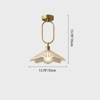 Contemporary Copper Conical Umbrella Ceiling Light — C / 220V-240V For UK/AU