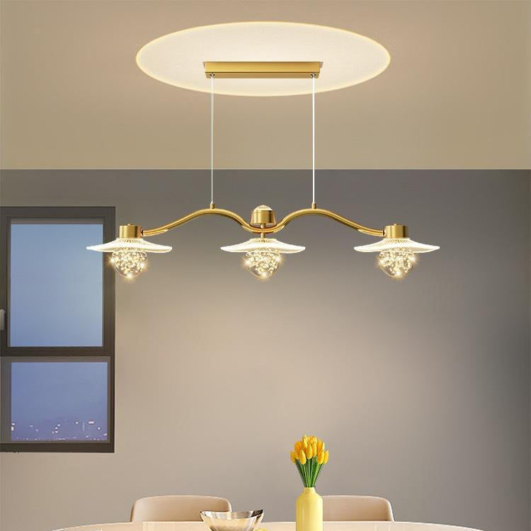 Modern Disc Starry Sky Acrylic Iron LED Island Chandelier