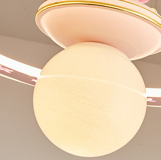 Kids Cartoon Unicorn Orb Acrylic Resin LED Chandelier