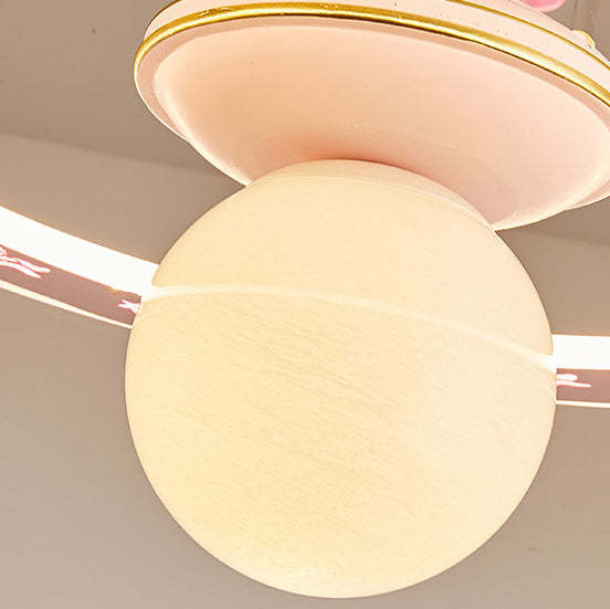 Kids Cartoon Unicorn Orb Acrylic Resin LED Chandelier