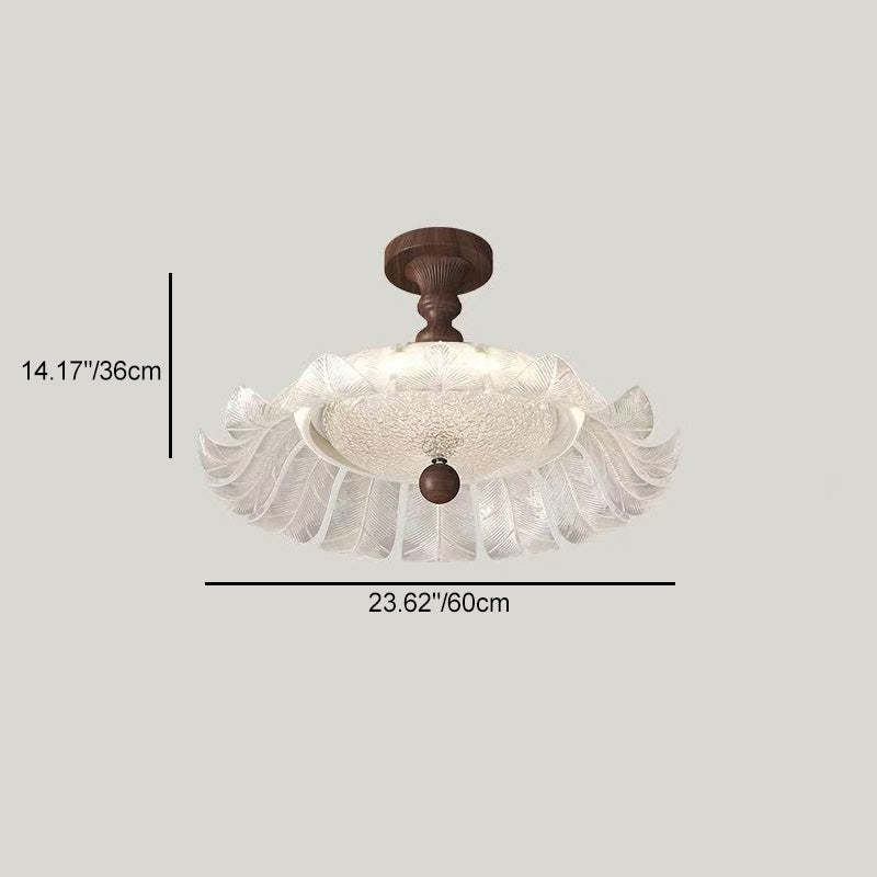French Iron Round Petal Ceiling Light