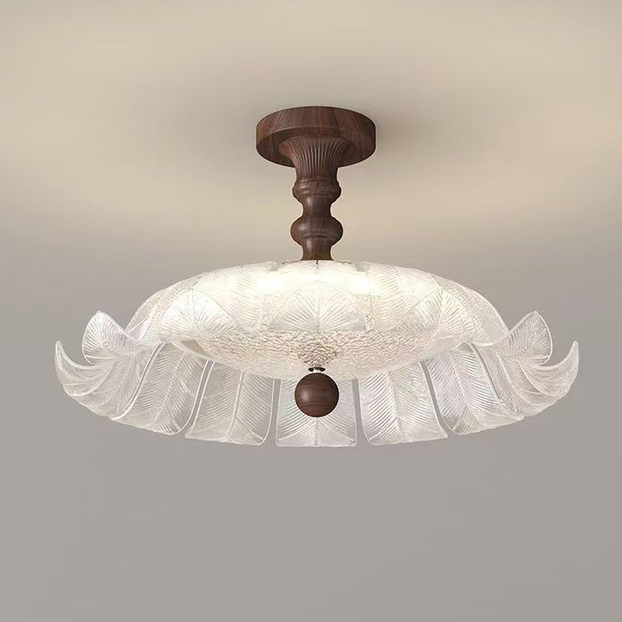 French Iron Round Petal Ceiling Light