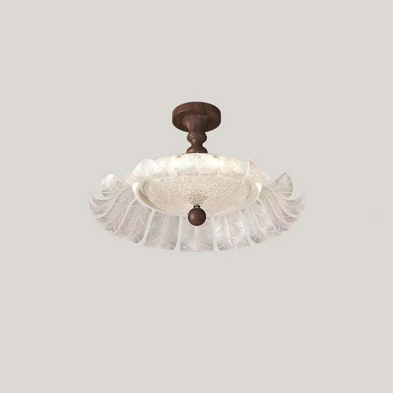 French Iron Round Petal Ceiling Light