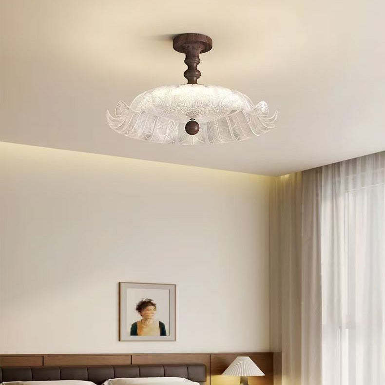 French Iron Round Petal Ceiling Light
