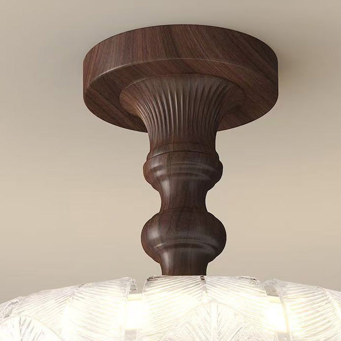 French Iron Round Petal Ceiling Light