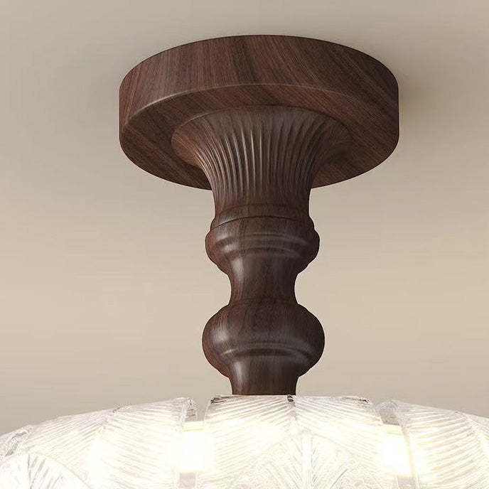 French Iron Round Petal Ceiling Light
