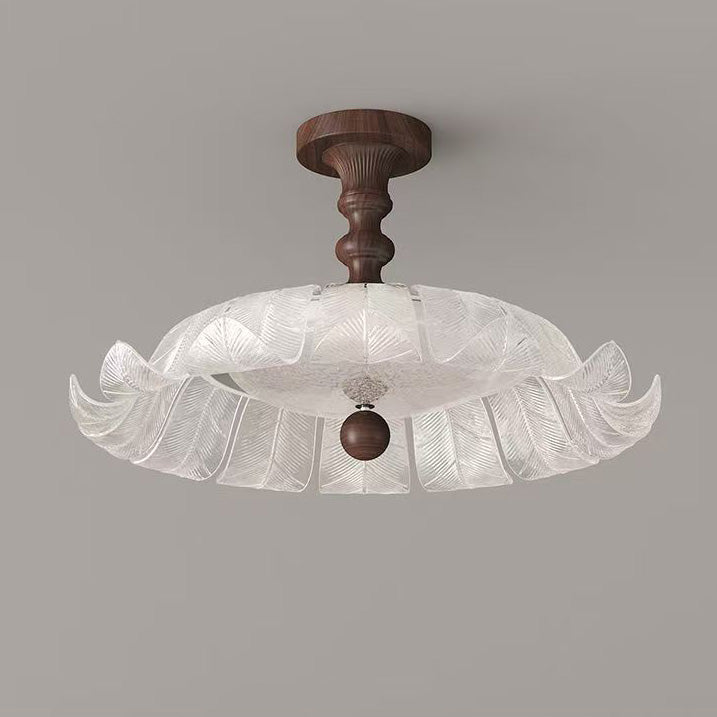 French Iron Round Petal Ceiling Light