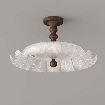 French Iron Round Petal Ceiling Light
