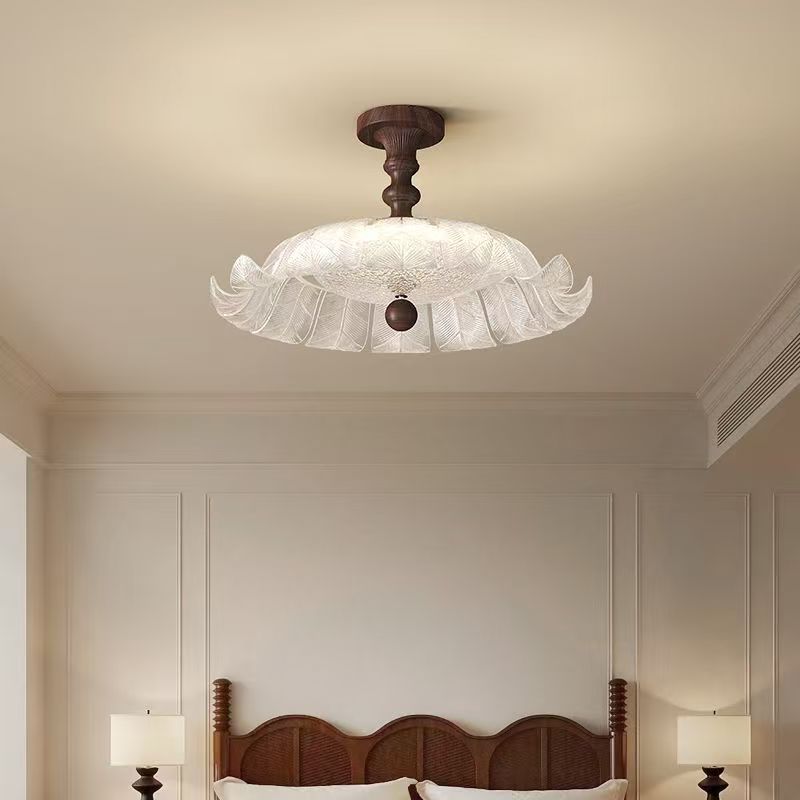 French Iron Round Petal Ceiling Light