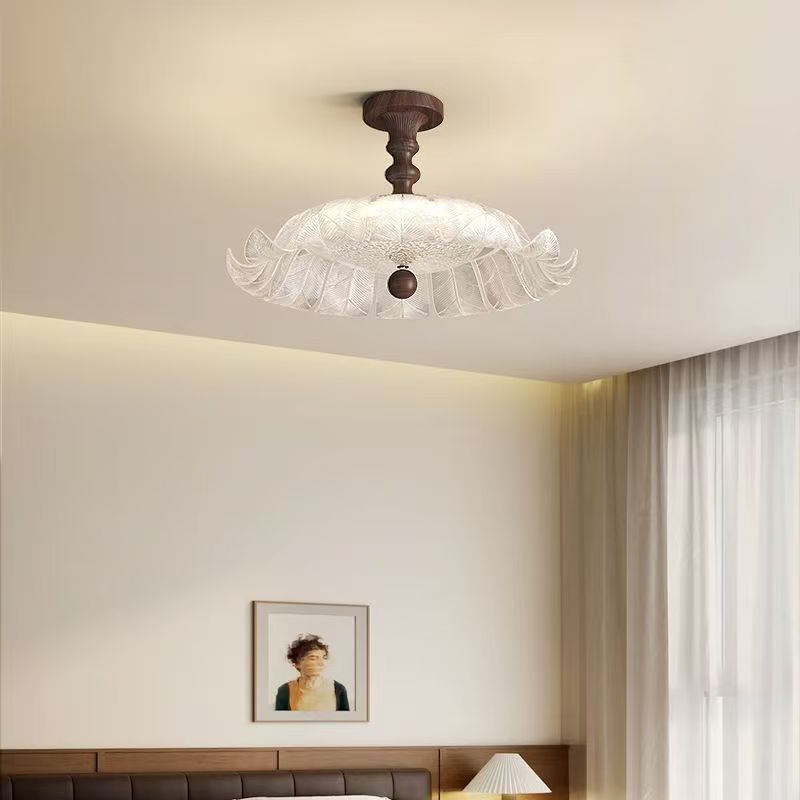 French Iron Round Petal Ceiling Light