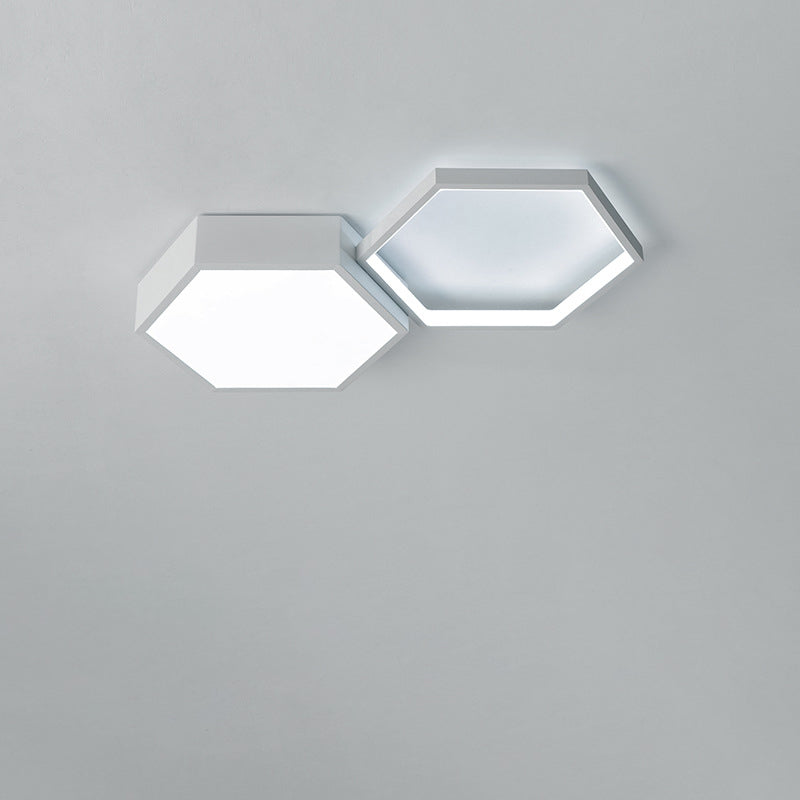 Hexagon Silicone Acrylic Aluminum Iron LED Flush Light