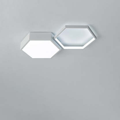 Hexagon Silicone Acrylic Aluminum Iron LED Flush Light