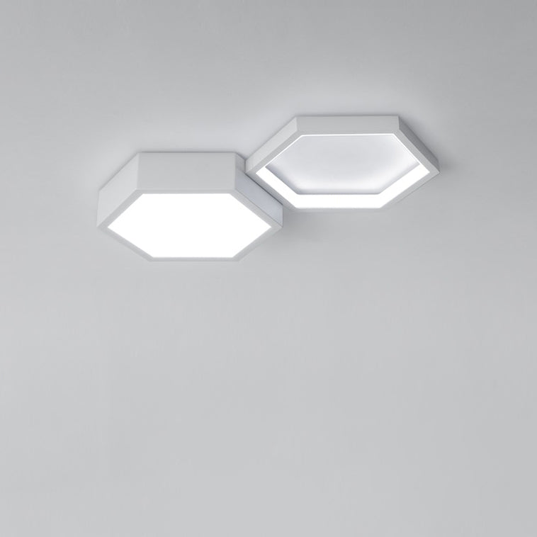 Hexagon Silicone Acrylic Aluminum Iron LED Flush Light