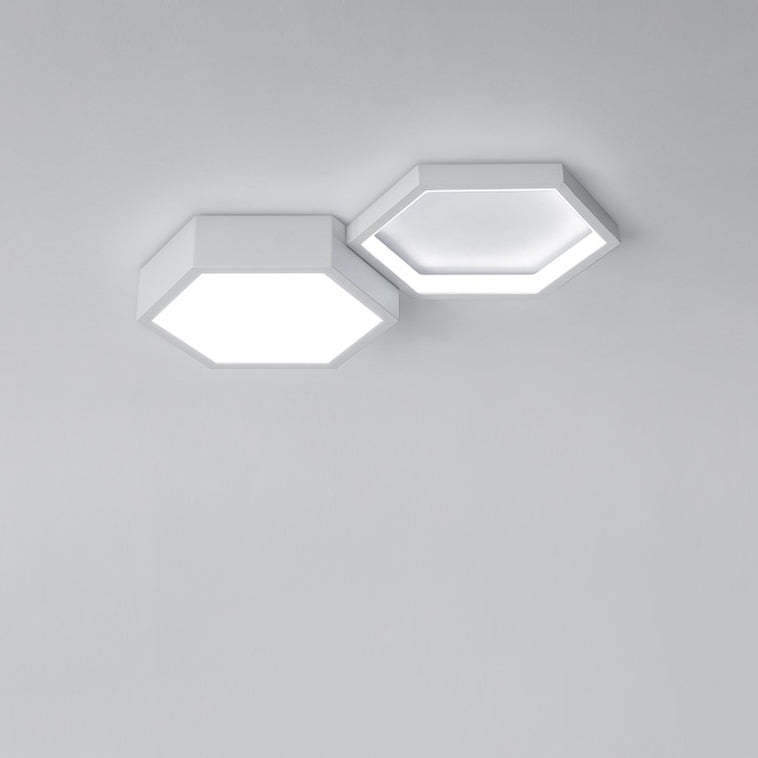 Hexagon Silicone Acrylic Aluminum Iron LED Flush Light