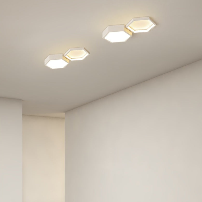 Hexagon Silicone Acrylic Aluminum Iron LED Flush Light