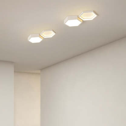 Hexagon Silicone Acrylic Aluminum Iron LED Flush Light
