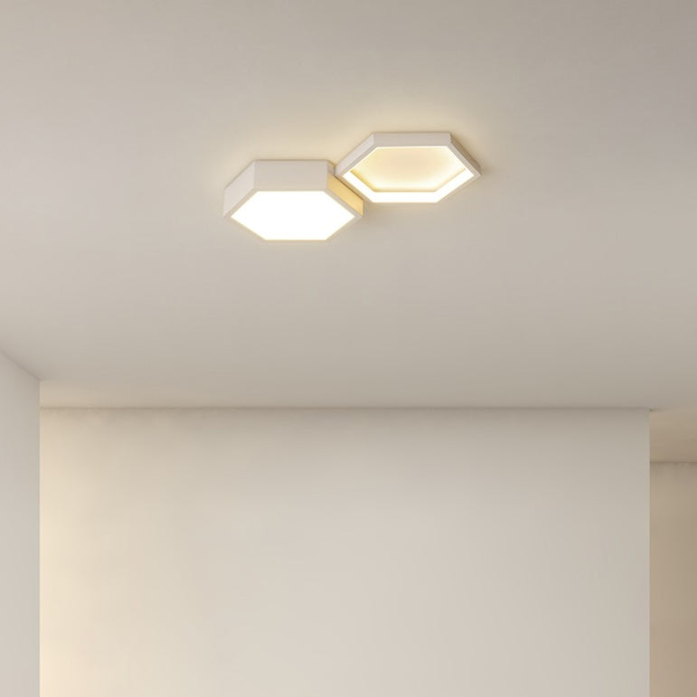 Hexagon Silicone Acrylic Aluminum Iron LED Flush Light