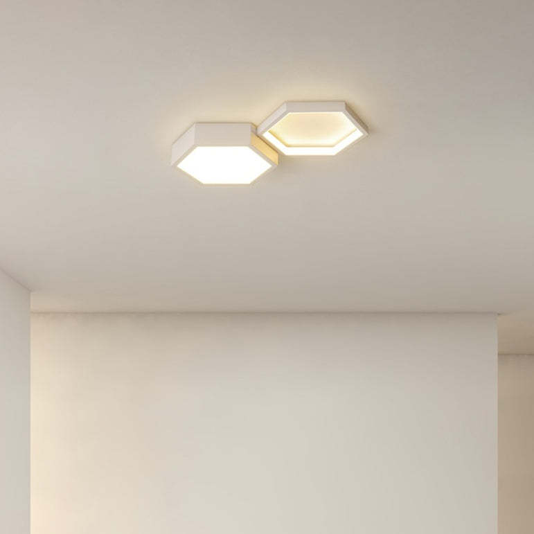 Hexagon Silicone Acrylic Aluminum Iron LED Flush Light