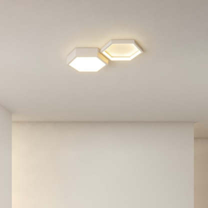 Hexagon Silicone Acrylic Aluminum Iron LED Flush Light