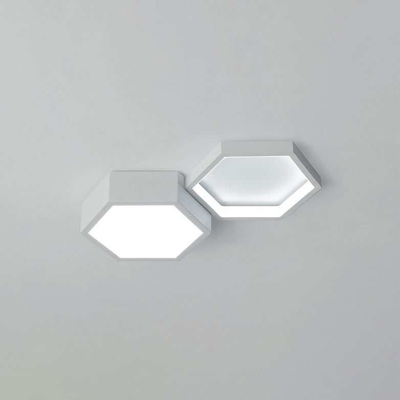 Hexagon Silicone Acrylic Aluminum Iron LED Flush Light