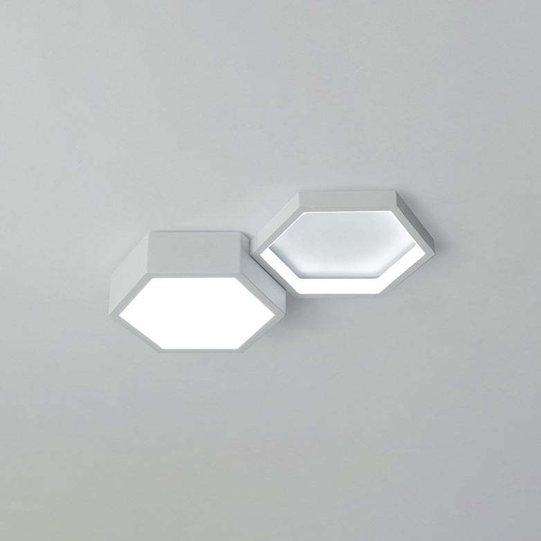 Hexagon Silicone Acrylic Aluminum Iron LED Flush Light