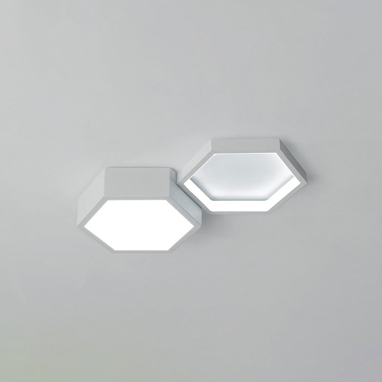 Hexagon Silicone Acrylic Aluminum Iron LED Flush Light