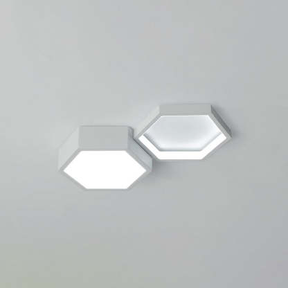 Hexagon Silicone Acrylic Aluminum Iron LED Flush Light