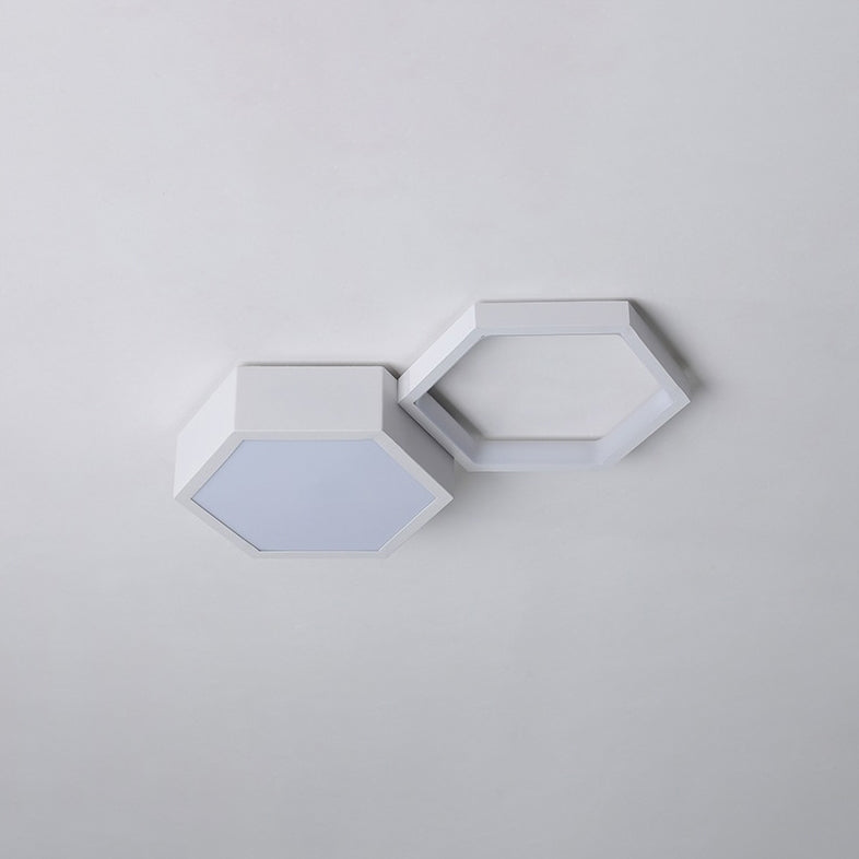 Hexagon Silicone Acrylic Aluminum Iron LED Flush Light
