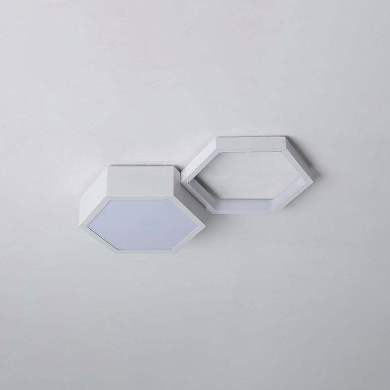 Hexagon Silicone Acrylic Aluminum Iron LED Flush Light
