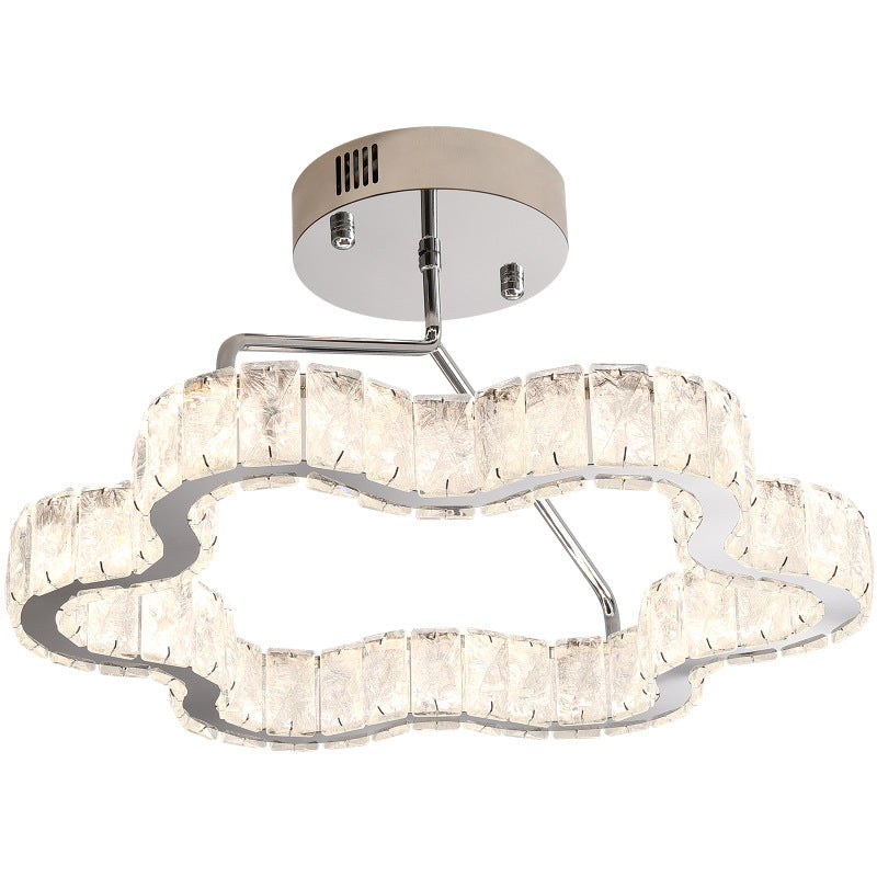 Nordic Stainless Steel Crystal Cloud Ceiling Light