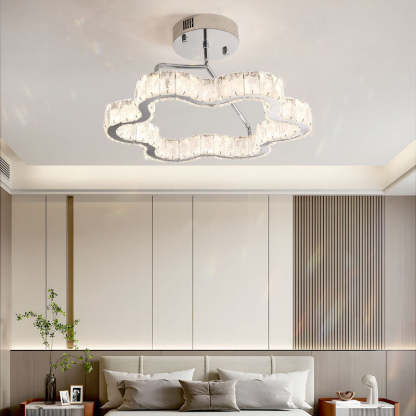 Nordic Stainless Steel Crystal Cloud Ceiling Light