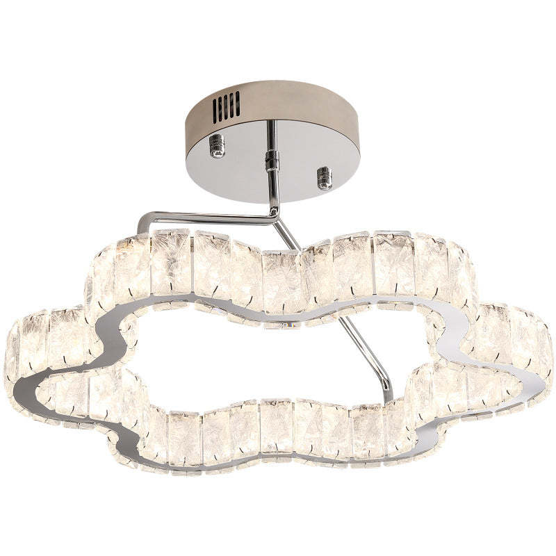 Nordic Stainless Steel Crystal Cloud Ceiling Light