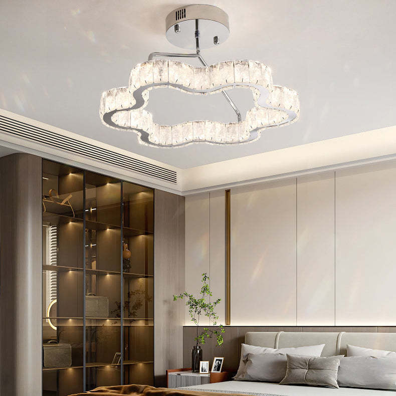 Nordic Stainless Steel Crystal Cloud Ceiling Light