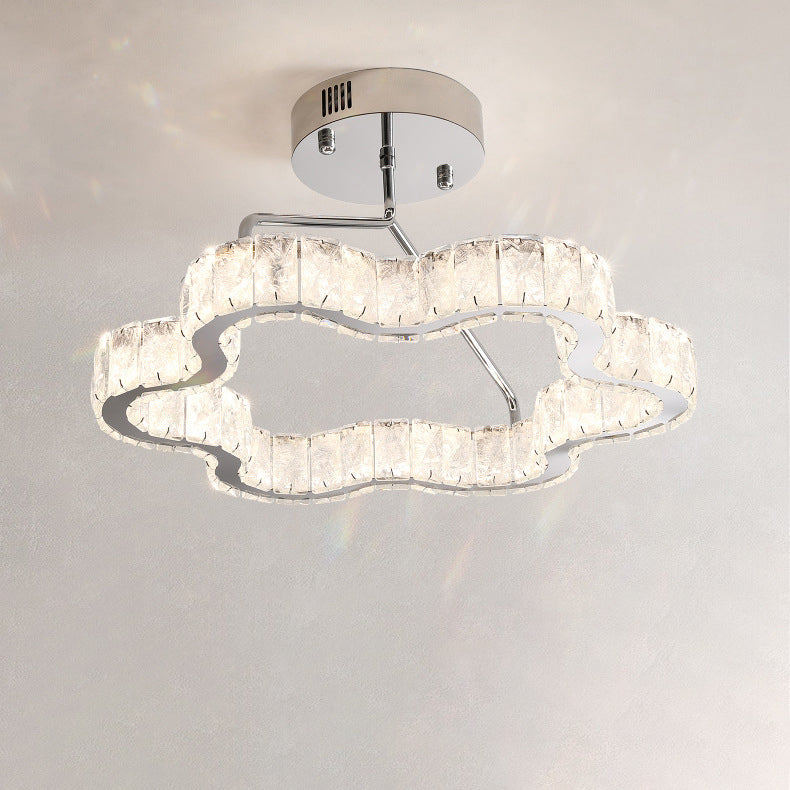 Nordic Stainless Steel Crystal Cloud Ceiling Light