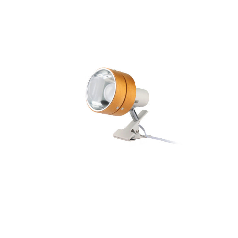Japanese Round Clip Wood Iron Acrylic Table Lamp