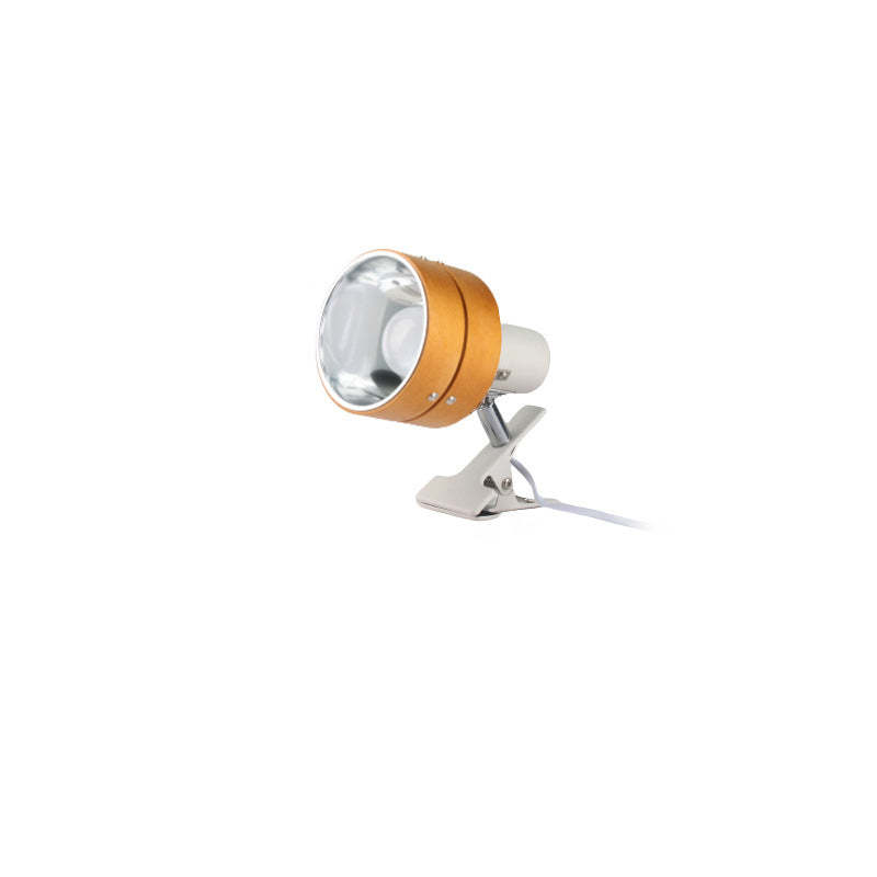 Japanese Round Clip Wood Iron Acrylic Table Lamp