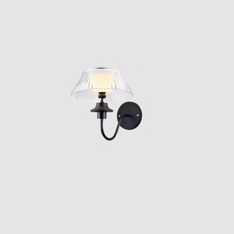 Minimalist Half Ball Curved Pole Iron LED Wall Sconce