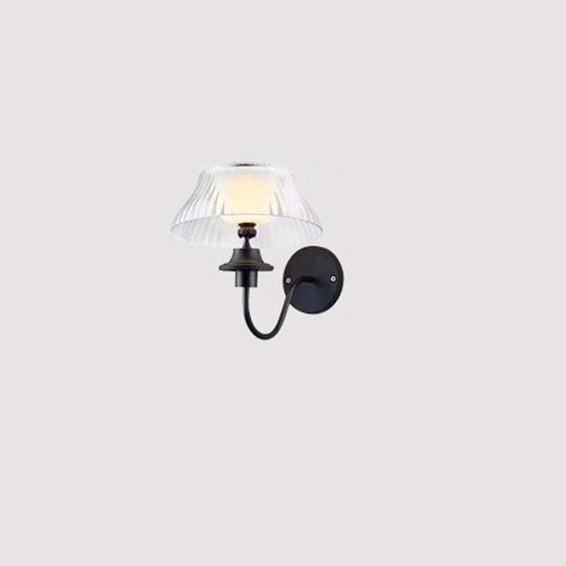 Minimalist Half Ball Curved Pole Iron LED Wall Sconce
