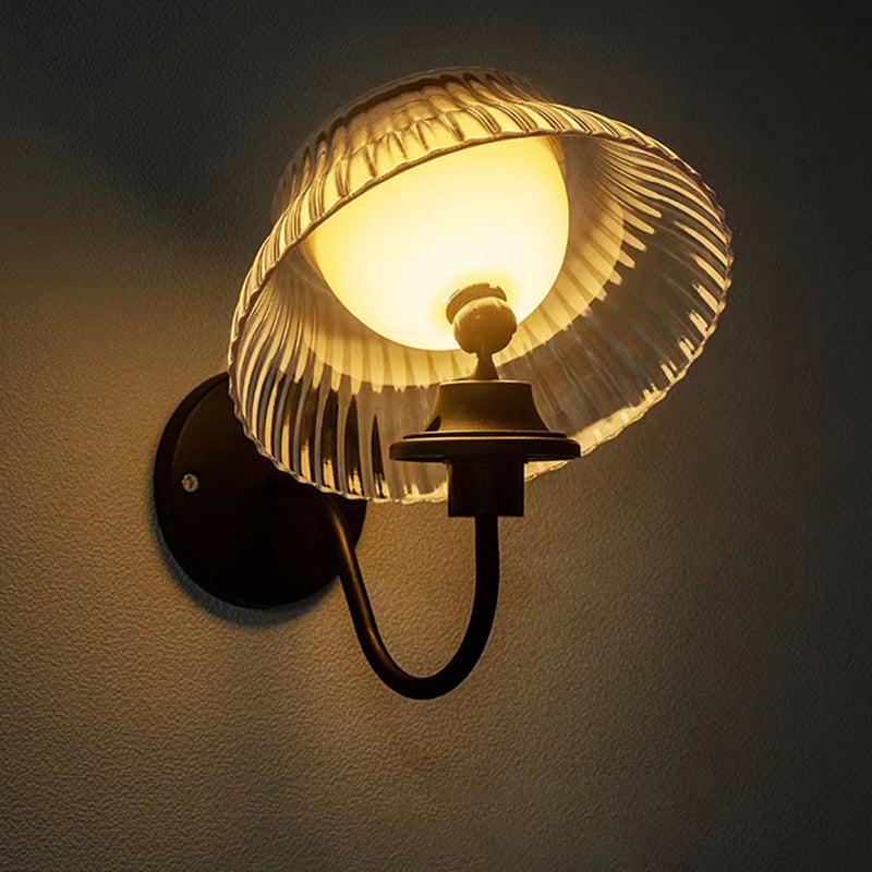 Minimalist Half Ball Curved Pole Iron LED Wall Sconce