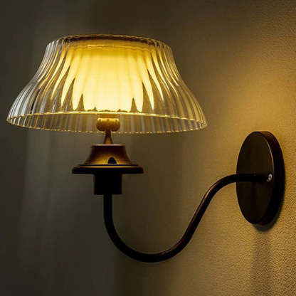 Minimalist Half Ball Curved Pole Iron LED Wall Sconce