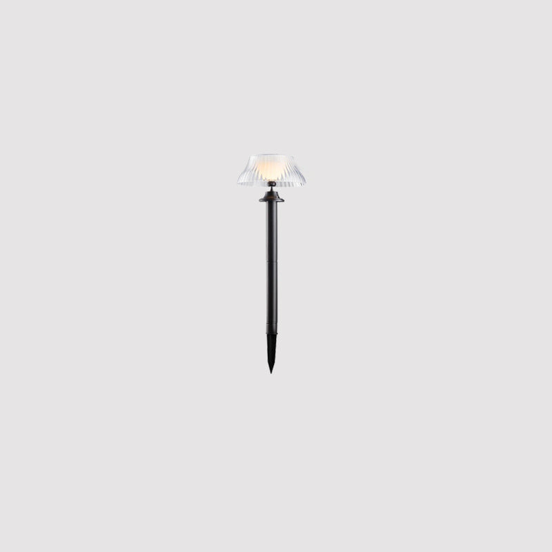 Minimalist Half Ball Long Pole Iron Ground Light