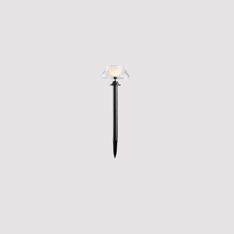 Minimalist Half Ball Long Pole Iron Ground Light