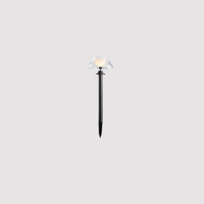Minimalist Half Ball Long Pole Iron Ground Light