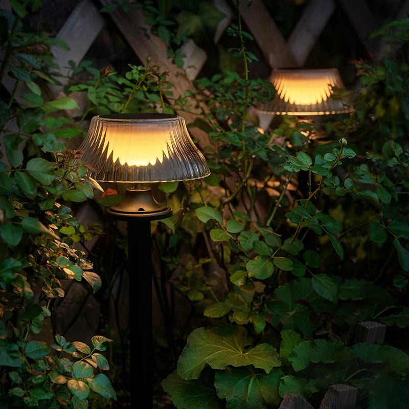 Minimalist Half Ball Long Pole Iron Ground Light