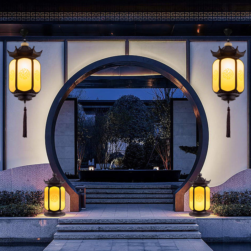 Chinese Xiang Yun Hexagonal Lantern Aluminum PC
