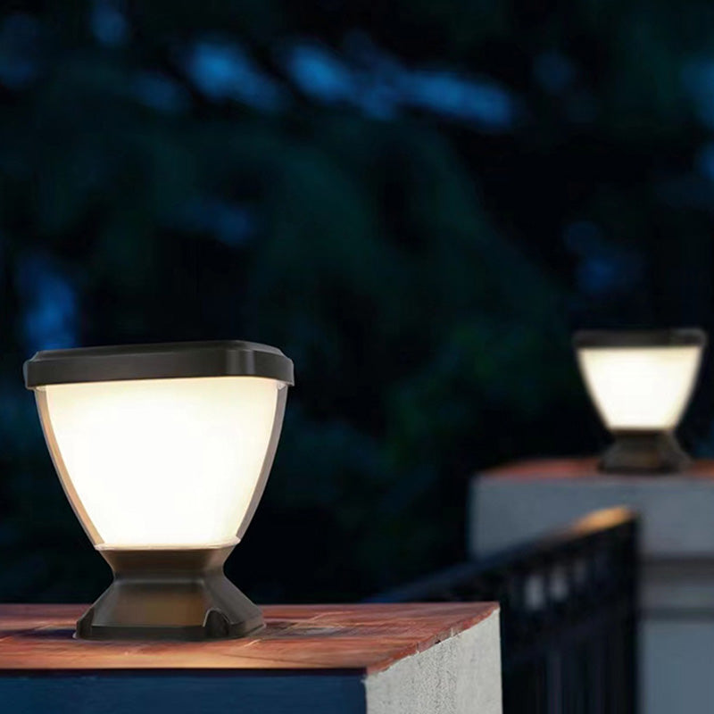 Minimalist Solar Square Aluminum LED Post Light