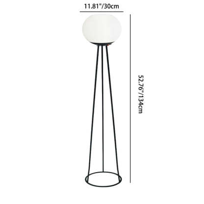 Minimalist Solar Oval Tripod Iron LED Floor Lamp