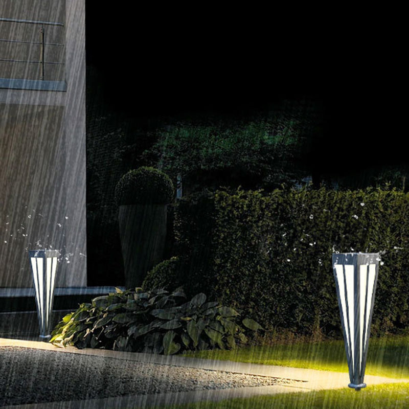 Minimalist decor cone black aluminum landscape lighting, Lighom — 31.5" H x 5.91" W